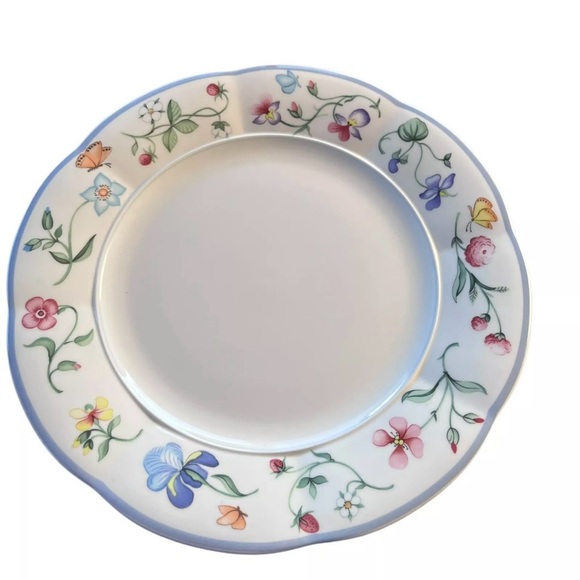 VILLEROY & BOCH Floral Mariposa Cup, Saucer & Dinner Plate (set Of 3) Bone China - Picture 2 of 9